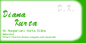 diana kurta business card